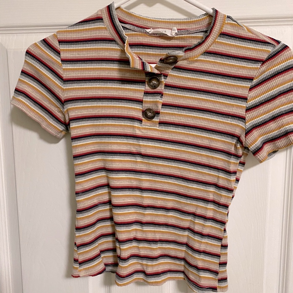 Lush 90’s striped button front NWOT ~ retro